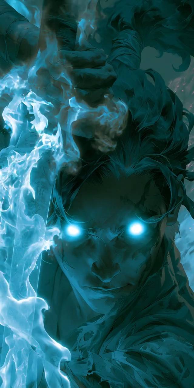 Green Eye Fire wallpaper artwork