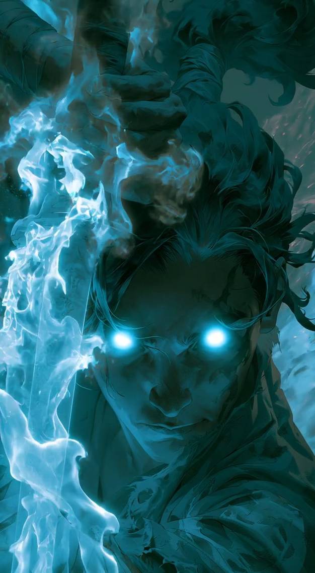 Green Eye Fire wallpaper artwork