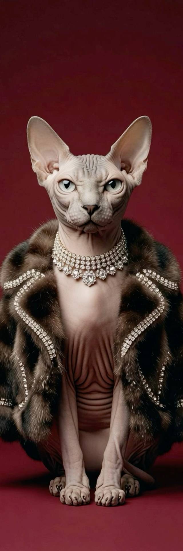 Fur Coat Cat wallpaper artwork