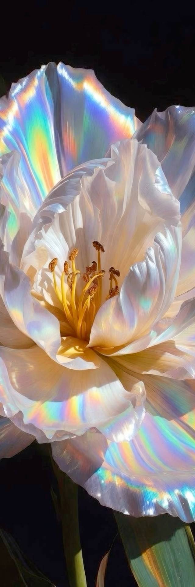 Iridescent Metal Bloom wallpaper artwork