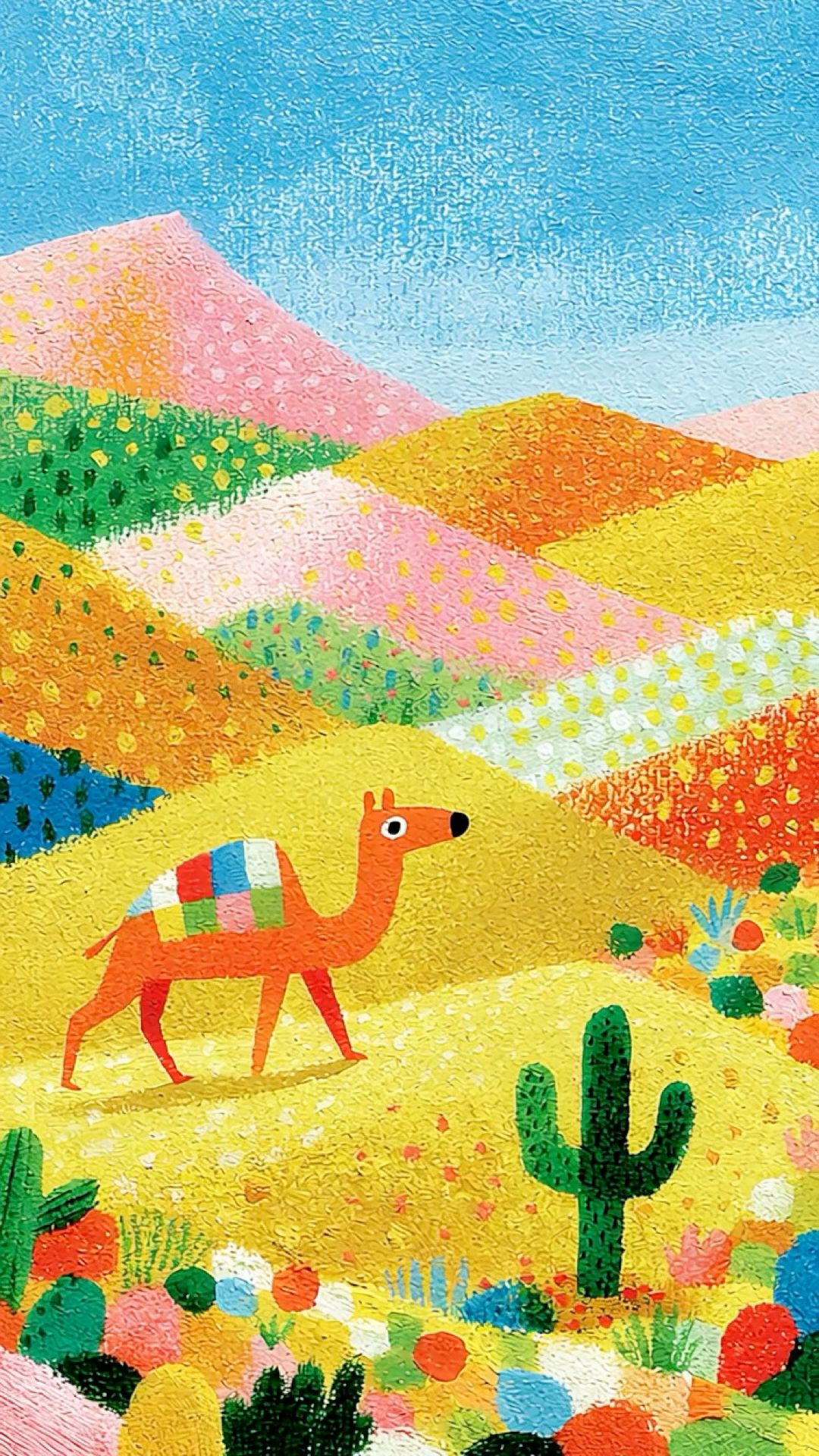 Patchwork Camel wallpaper artwork