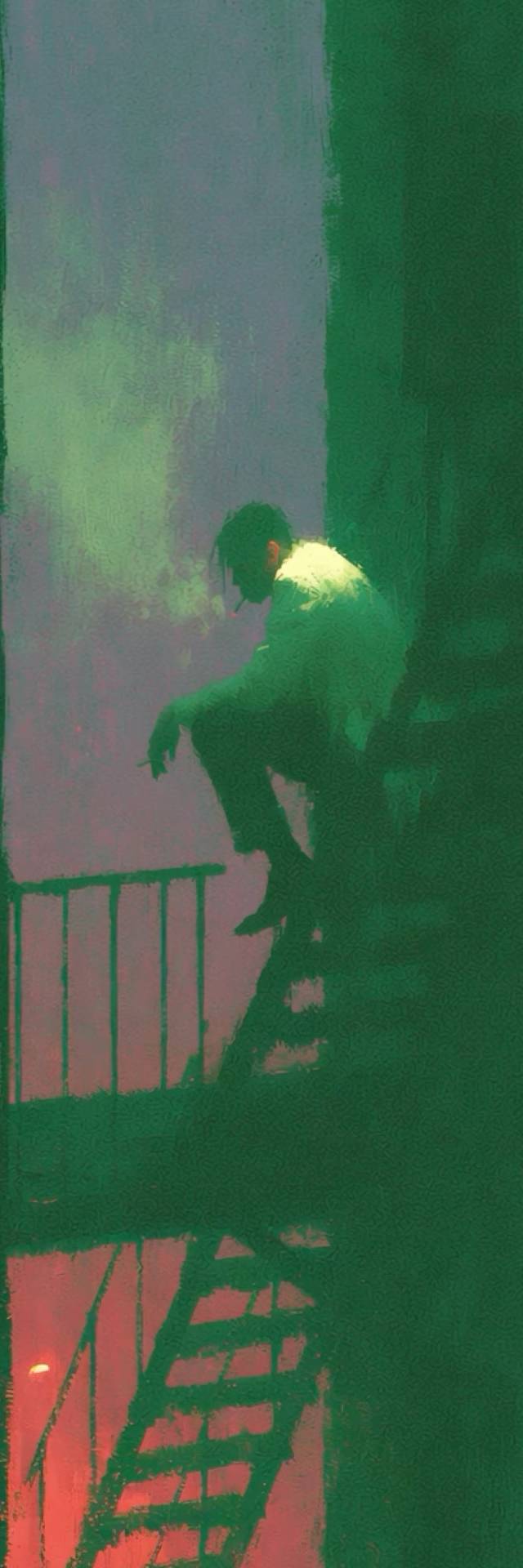 Fire Escape Glance wallpaper artwork