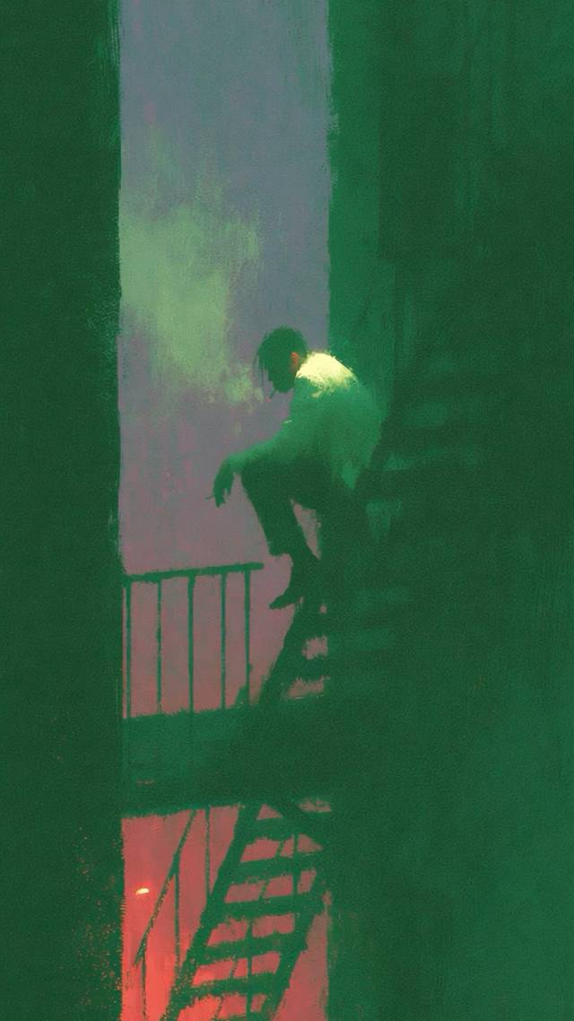 Fire Escape Glance wallpaper artwork