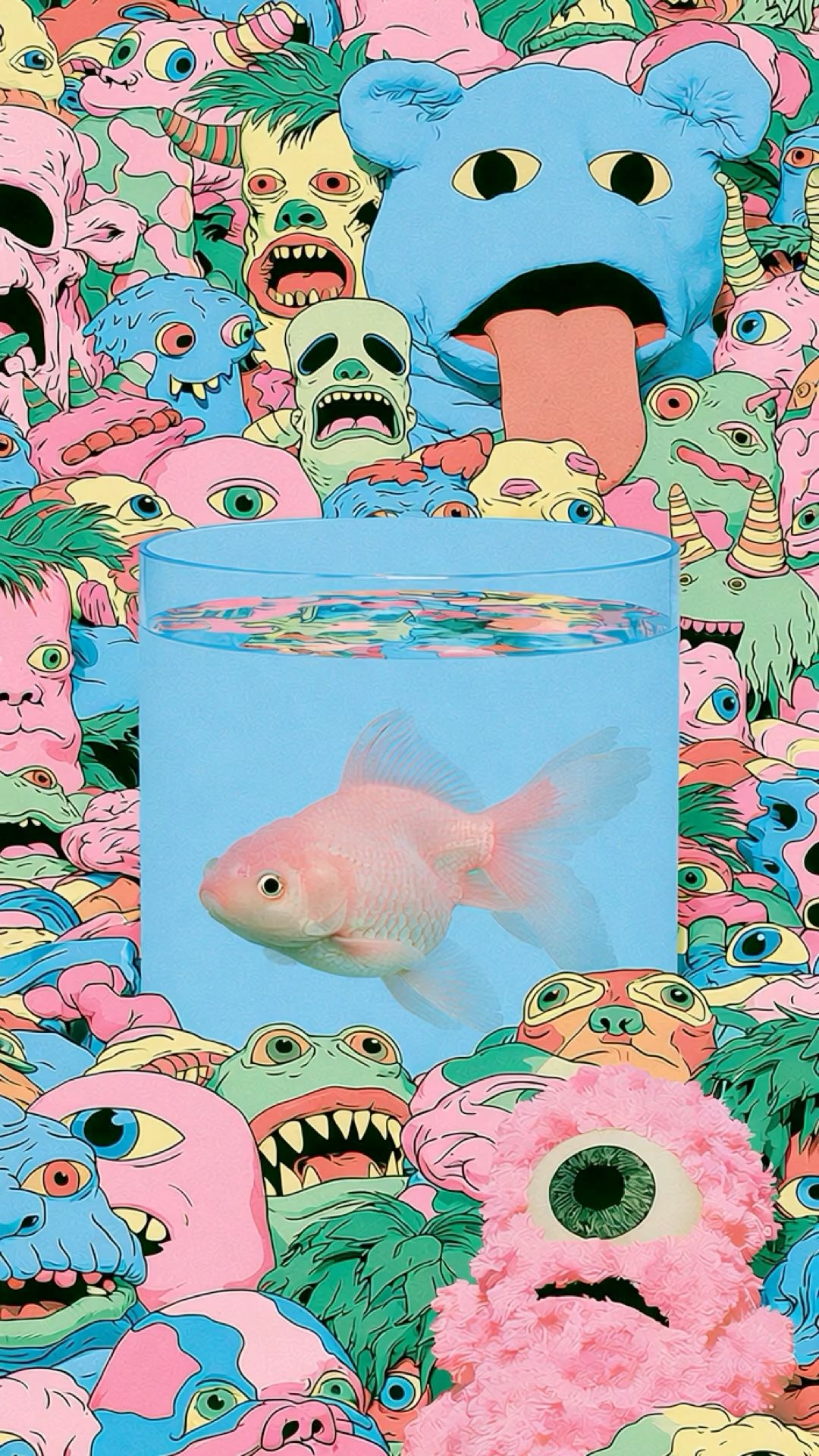 Graffiti Goldfish wallpaper artwork