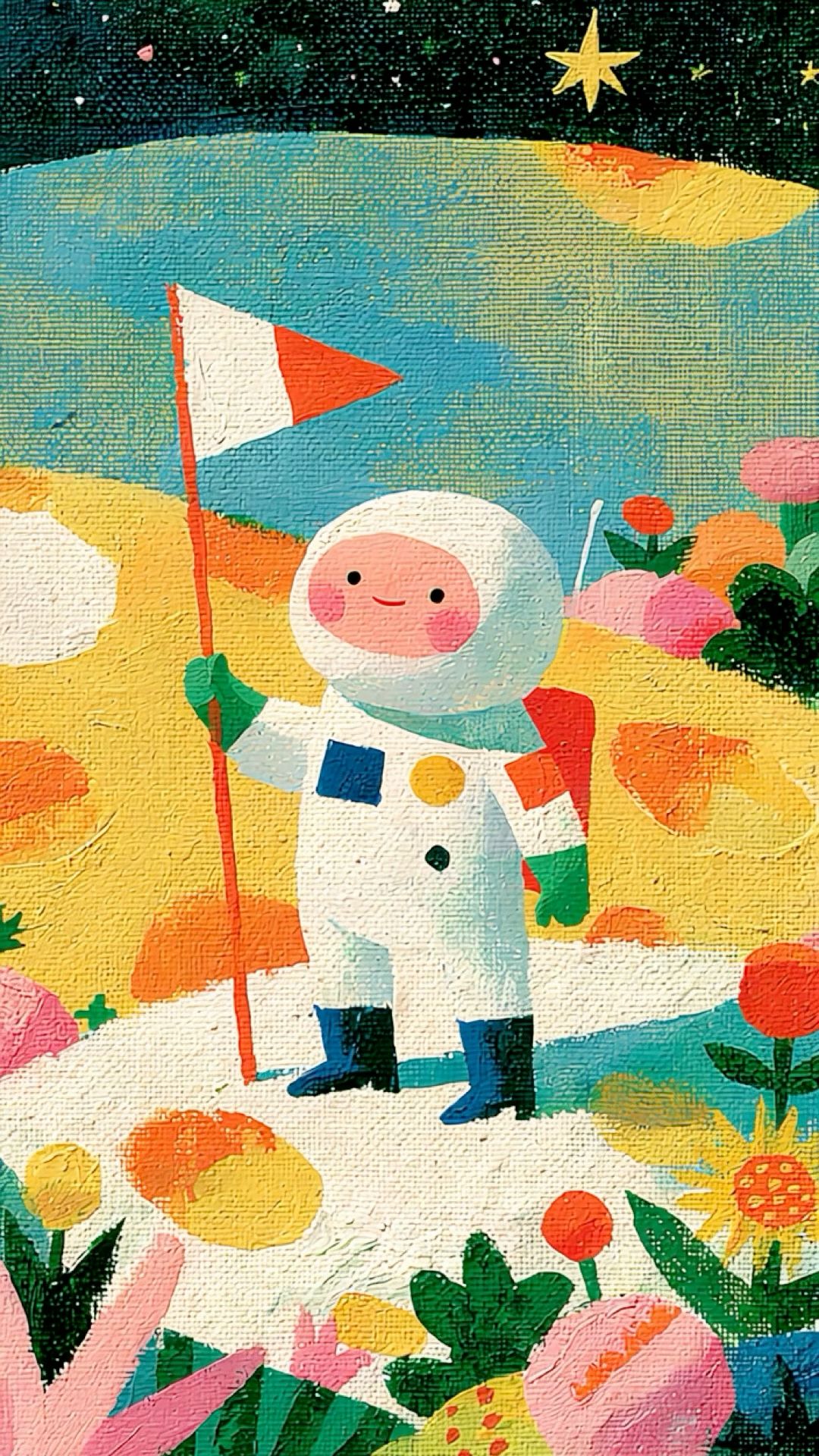 Lunar Flag wallpaper artwork