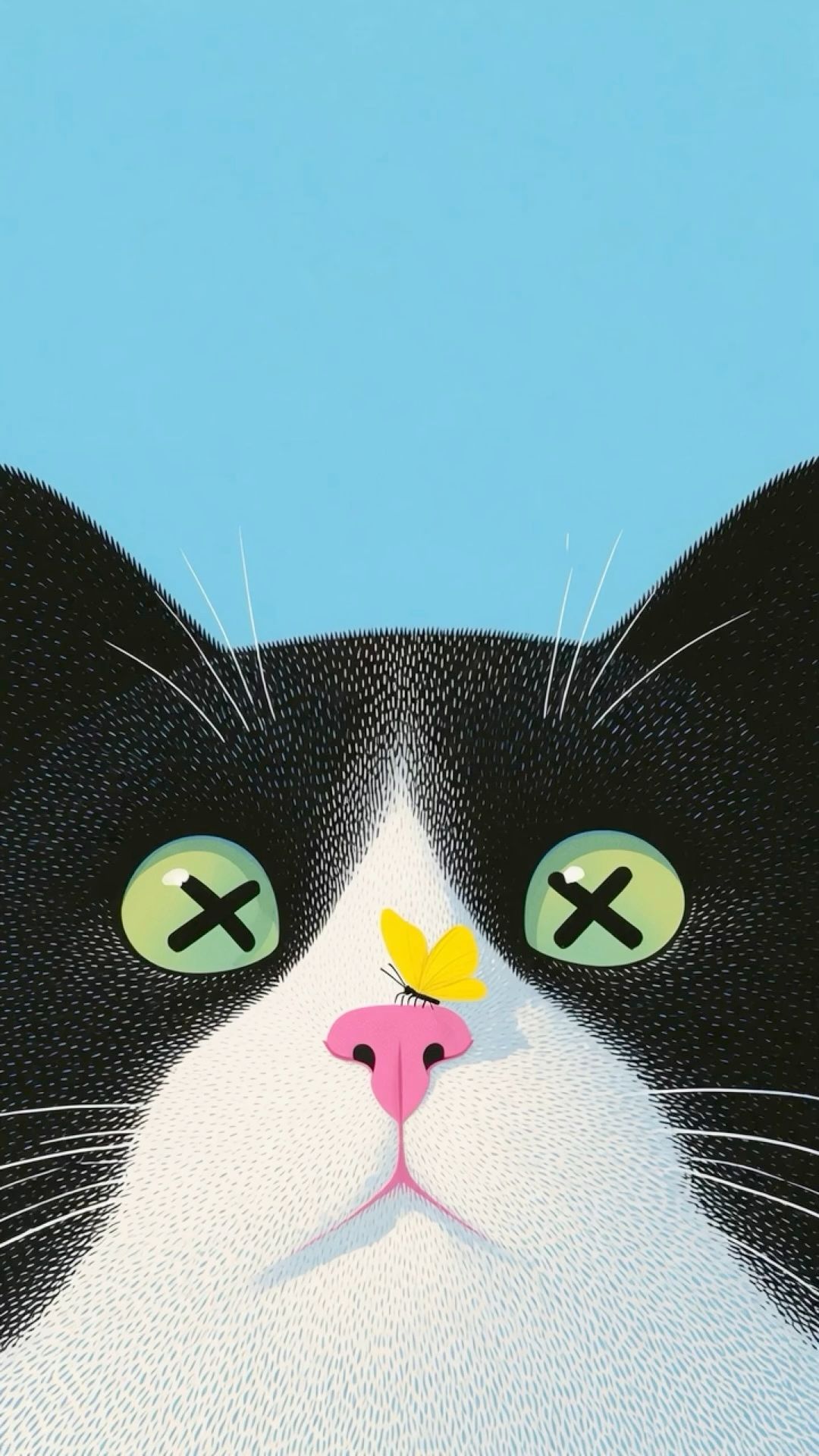 Cat in Slant Light wallpaper artwork