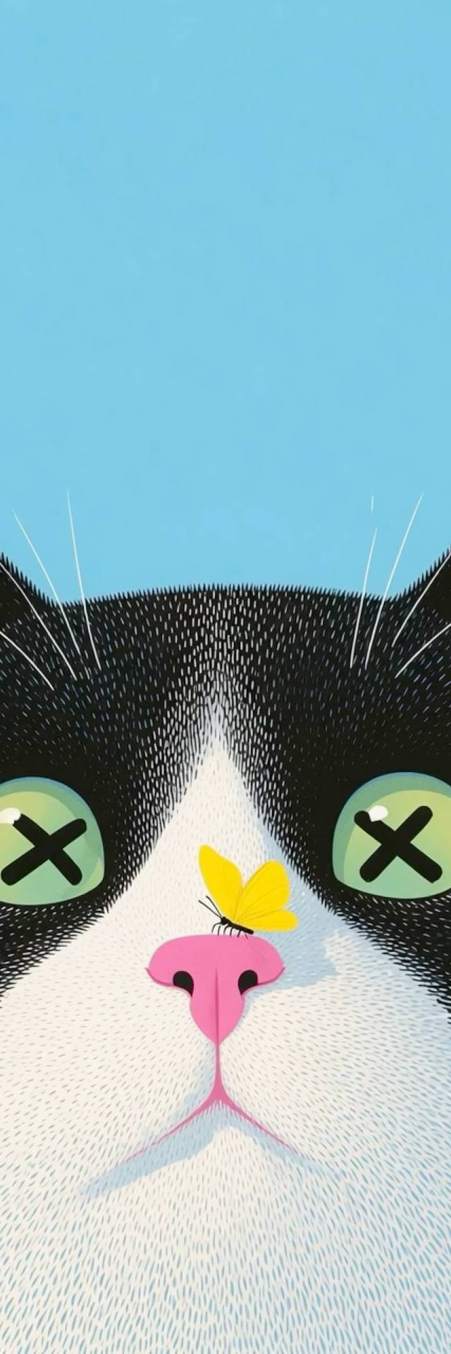 Cat in Slant Light wallpaper artwork