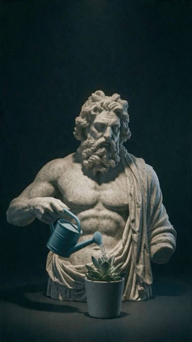 Watering Statue wallpaper artwork