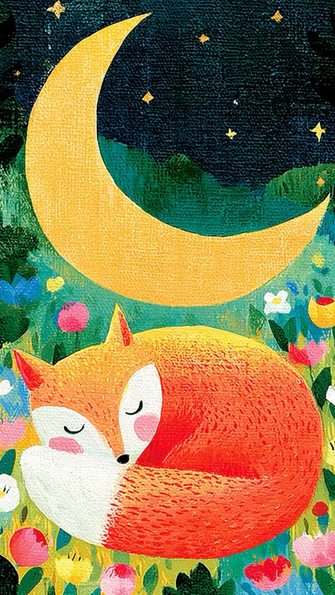 Moonlit Fox wallpaper artwork