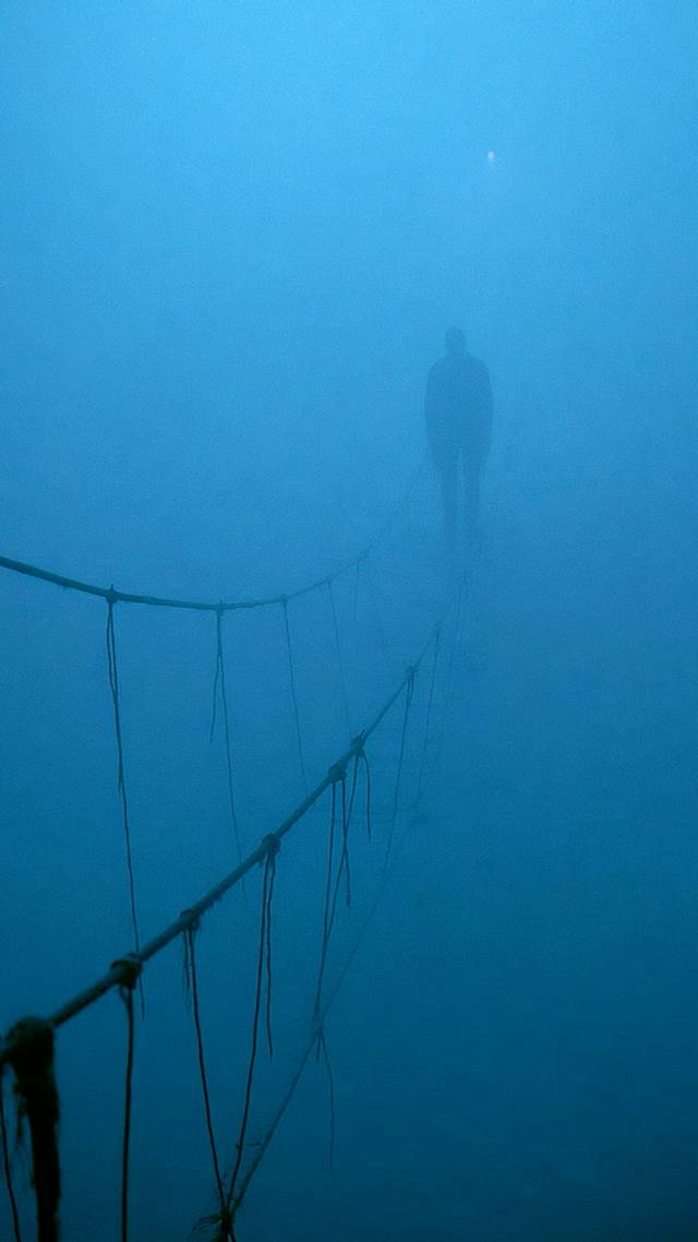Bridge in Blue wallpaper artwork