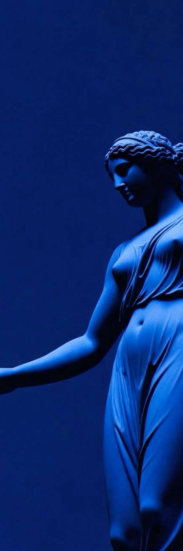 Blue Statue Turns wallpaper artwork