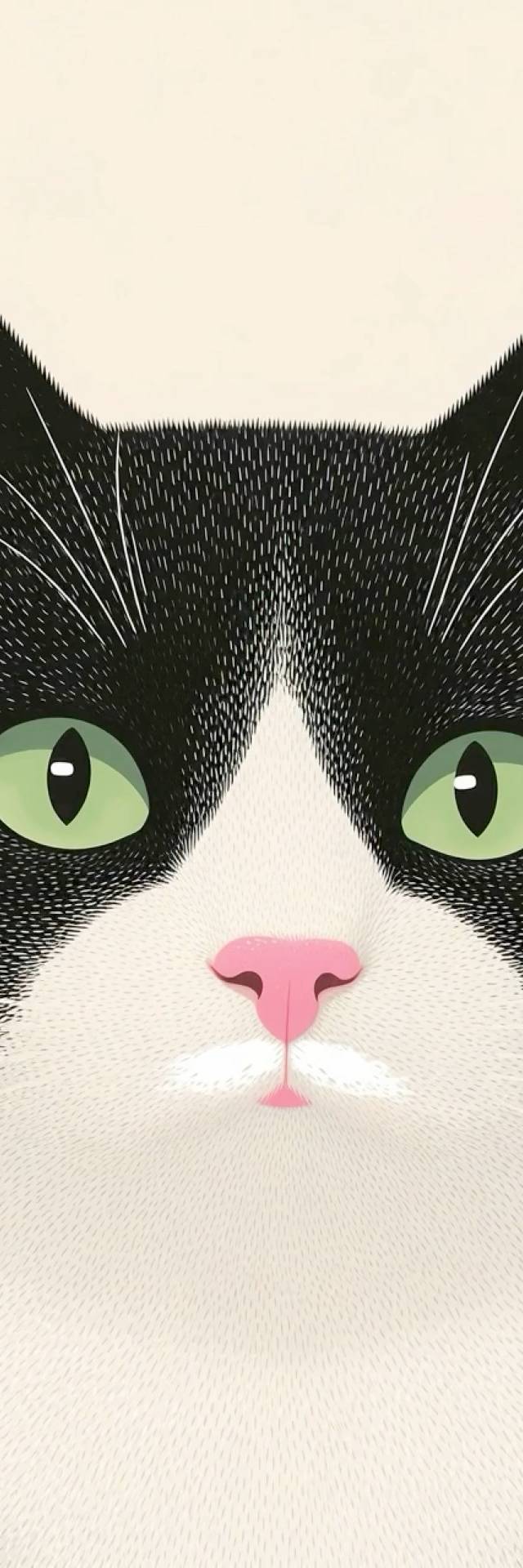 Three Tuxedo Cats wallpaper artwork