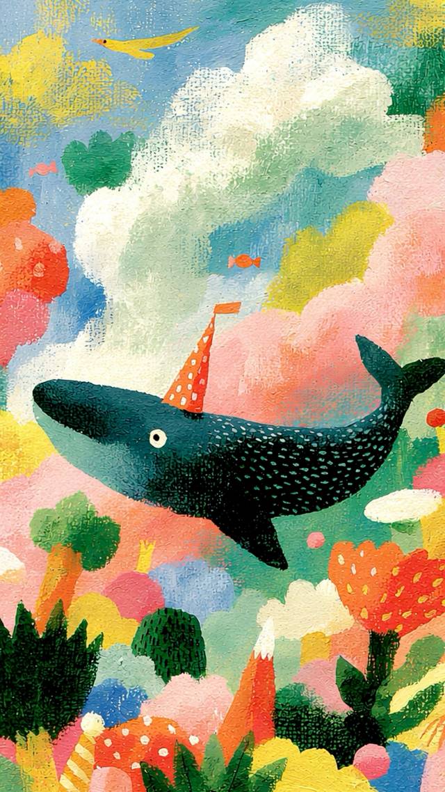 Cloudsea Whale wallpaper artwork