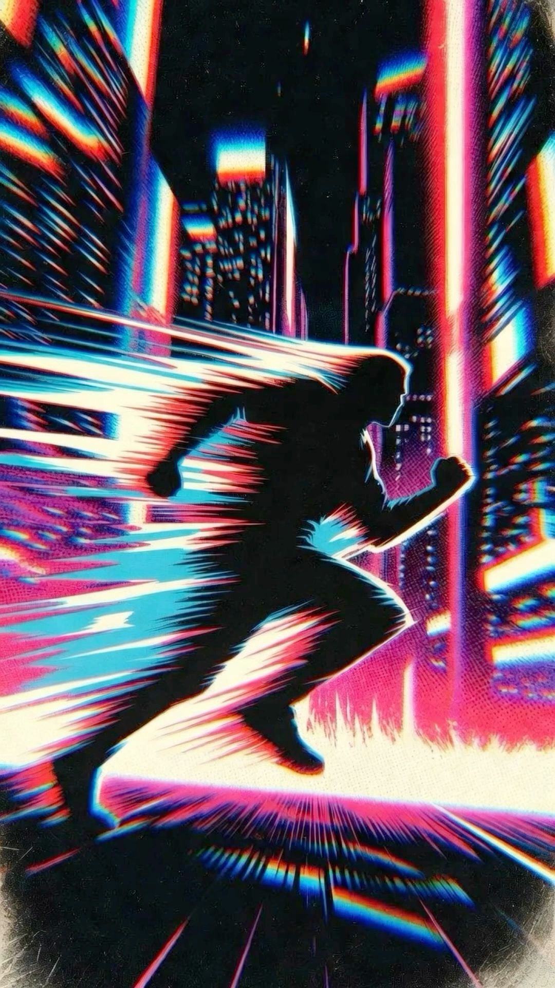 Neon Finish wallpaper artwork