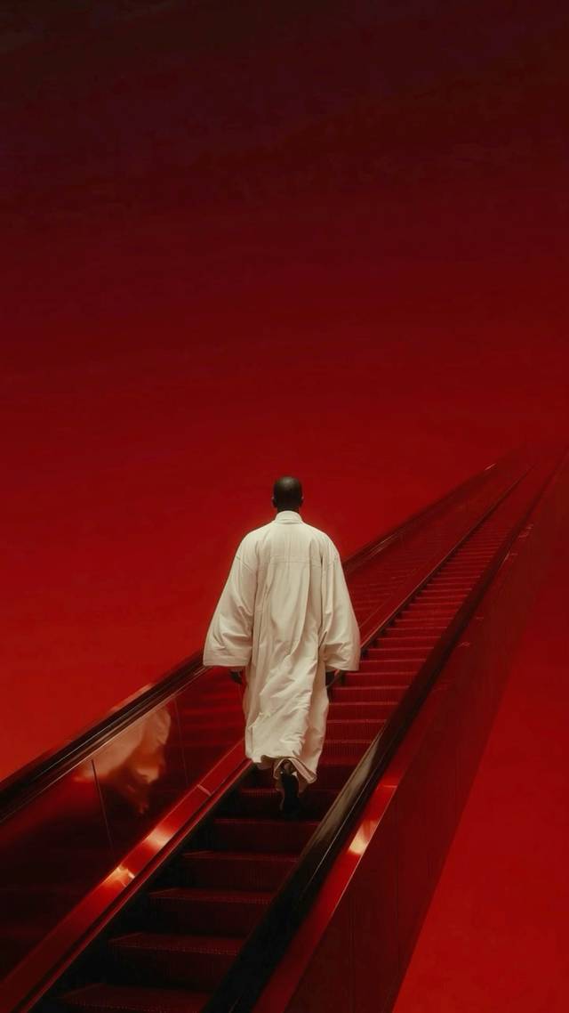 Red Stairway wallpaper artwork