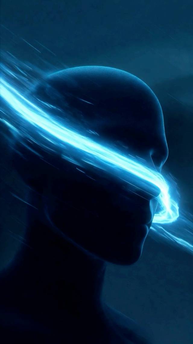 Receding Blue wallpaper artwork