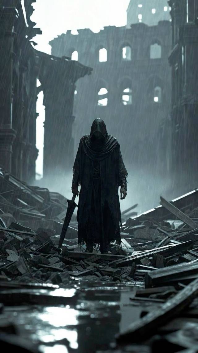 Ruin Visitor wallpaper artwork