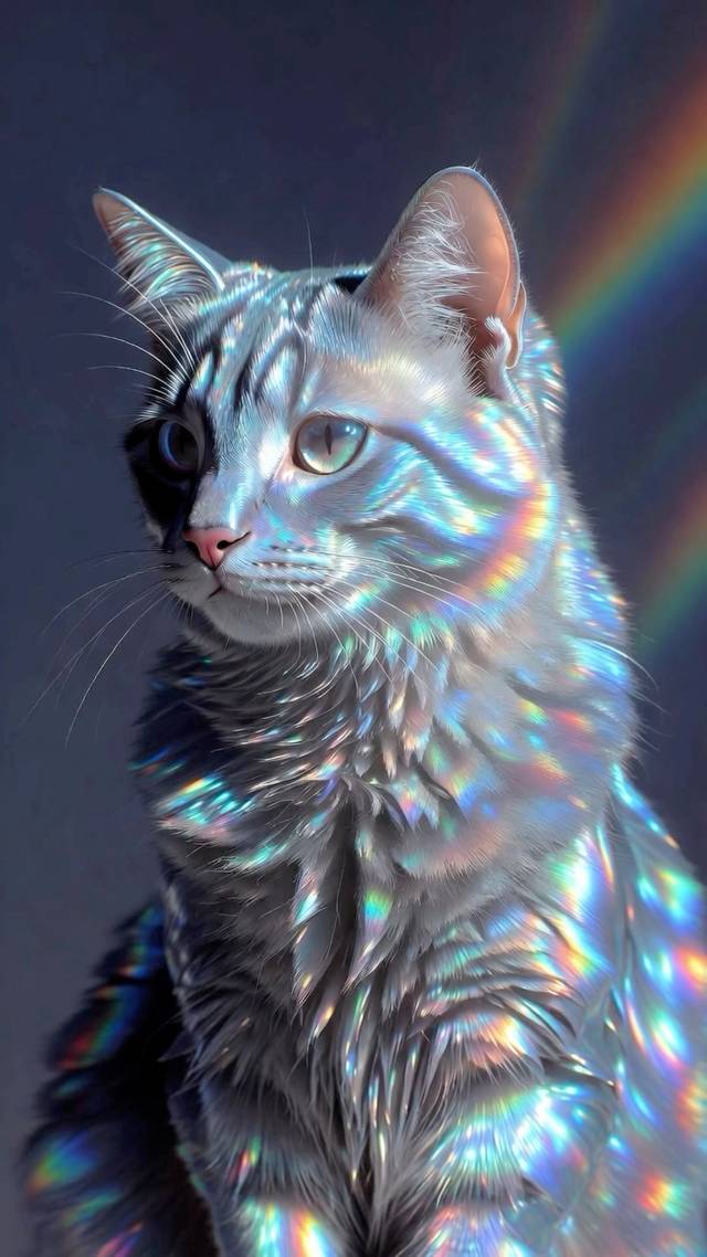 Prismatic Cat’s Eye wallpaper artwork