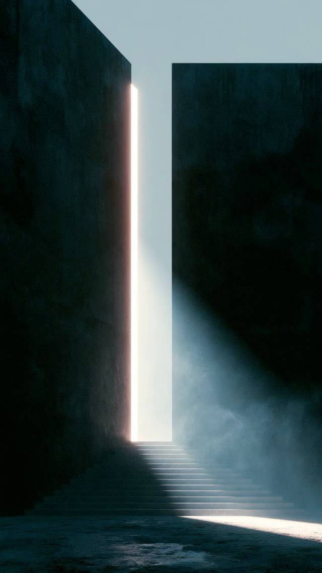 Stairwell Mist wallpaper artwork