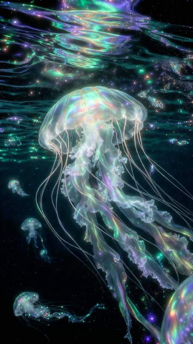 Deep Sea Jellyfish wallpaper artwork