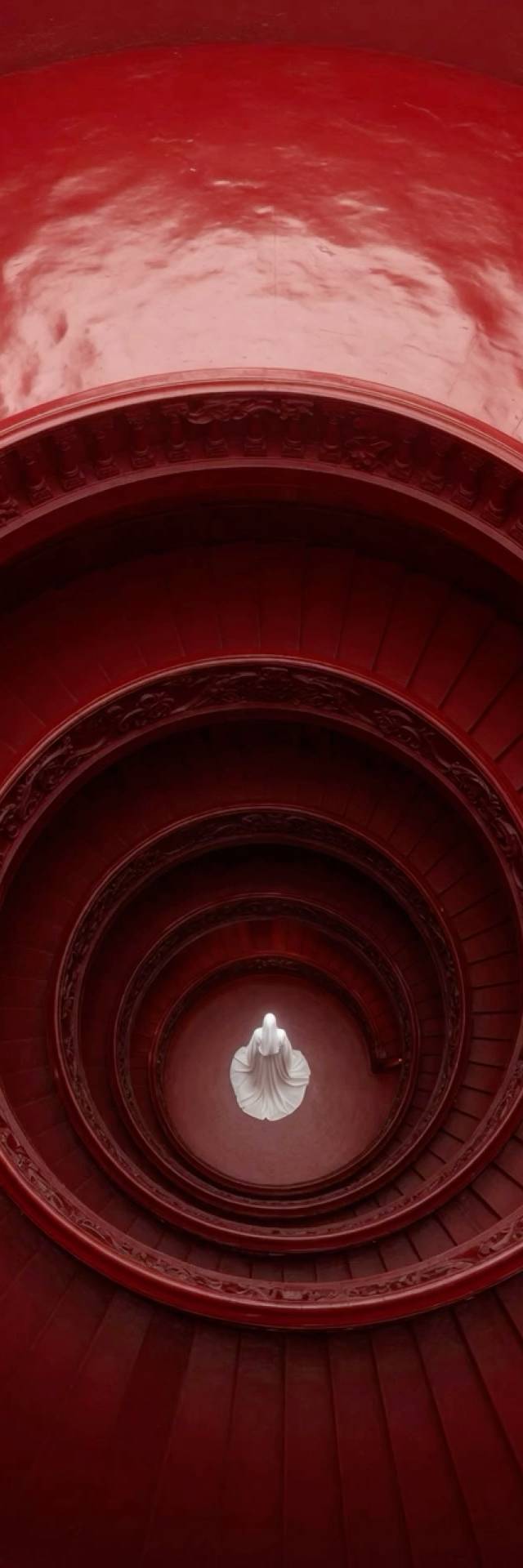 Red Spiral Well wallpaper artwork