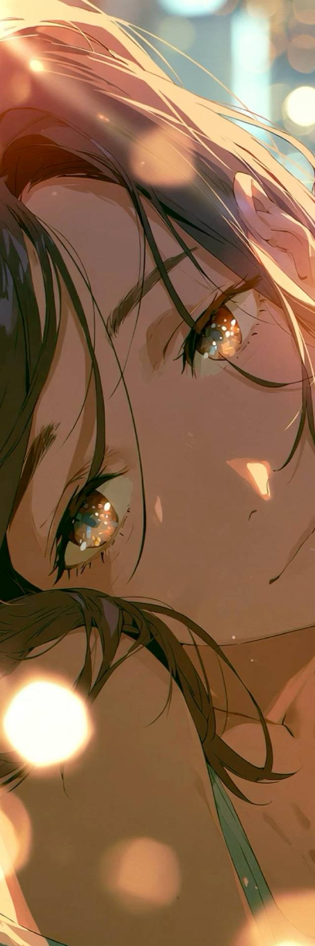 Golden-Eyed Smile wallpaper artwork